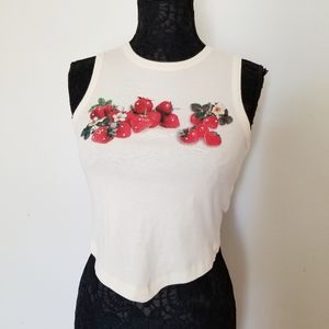 Urban Outfitters Strawberry Crop Top